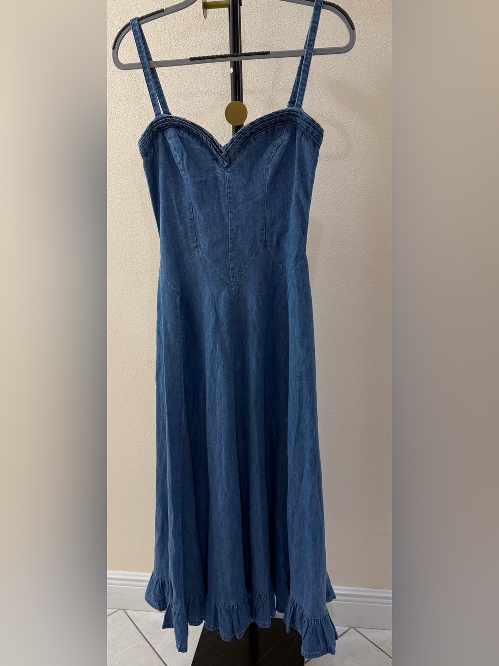 Free People Another Season Denim Midi Dress - Picture 7 of 9